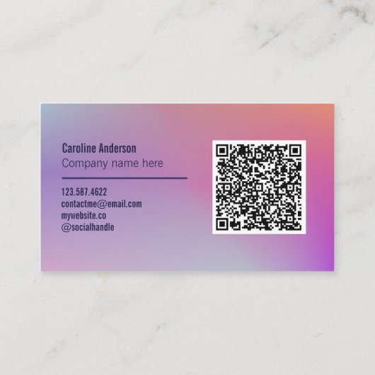 paarse ombre visitekaartje (Achterkant)