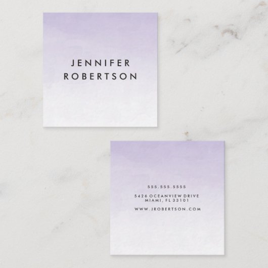 Paarse Ombre Waterverf | Visitekaartje (Voorkant / Achterkant)