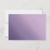 Paarse ombre Wedding Invitation rsvp (Achterkant)