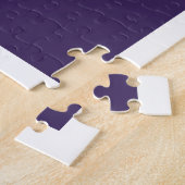 Paarse Ombre & Witte Beginletters of Andere Tekst Legpuzzel (Zijkant)