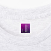 Paarse Ombre & Witte Initialen of andere Tekst Labels (Aangebracht)