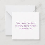 Paarse Ombre & Witte Initialen of andere Tekst Notitiekaartje (Achterkant)