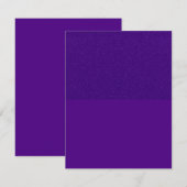 Paarse Omgekeerde Split-Tone Aangepaste Uitnodigin Kaart (Voorkant / Achterkant)