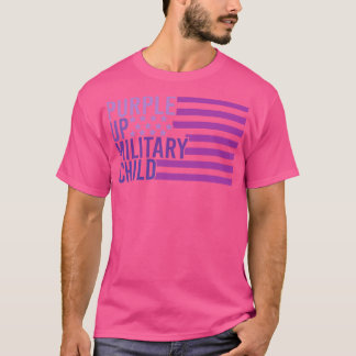 Paarse omhoog Militair Kind T-shirt