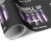 Paarse omhoog voor Kinder vlag Show uw steun Cadeaupapier (Rol Hoek)