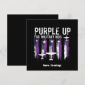 Paarse omhoog voor Kinder vlag Show uw steun Kaart (Voorkant / Achterkant)