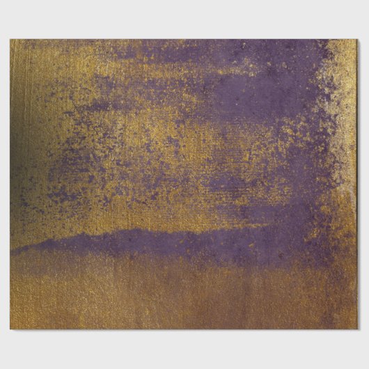 Paarse omhulling met storingsvrij goud cadeaupapier (Vlak)