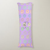 Paarse Omkeerbare Aangepaste Naam Donut Lichaam Pi Lichaamskussen (Voorkant Verticaal)