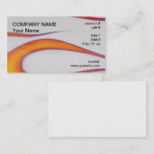 Paarse omtrek oranje trodvlammen visitekaartje (Voorkant / Achterkant)