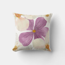 Paarse onder blanken - Minimal Floral Pillow Hoesj