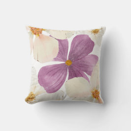 Paarse onder blanken - Minimal Floral Pillow Hoesj Kussen
