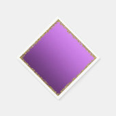 Paarse ondergedompelde gouden glitter glam sparkle servet (Hoek)