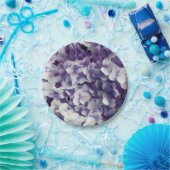 Paarse ondergrond van Hydrangea Papieren Bordje (Feest)