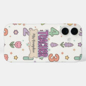 Paarse Onderwijzer School Nummers Patroon  Case-Mate iPhone Case (Achterkant (horizontaal))