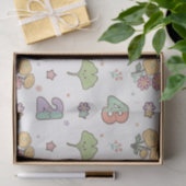 Paarse Onderwijzer School Nummers Patroon  Tissuepapier (Geschenk)