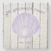 Paarse  Onderzetter van de schelp van de schelp va (Voorkant)