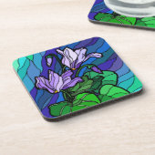 Paarse Onderzetters van glas (Linkerzijde)