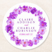 Paarse onderzetters van snijbloemen (Voorkant)