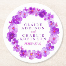 Paarse onderzetters van snijbloemen