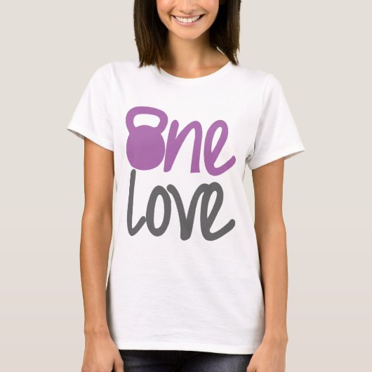 Paarse 'One Love' T-shirt (Voorkant)