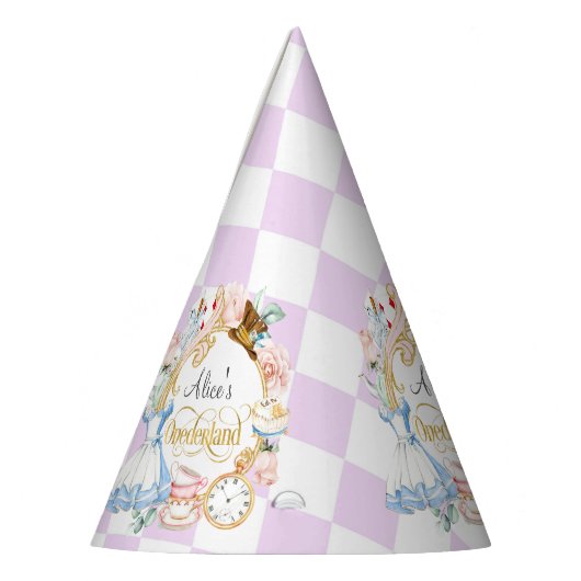 Paarse, Onederland, theefeest, 1e verjaardag Feesthoedjes (Links)