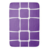 Paarse oneffen vierkanten mozaïek badmat (Voorkant Verticaal)