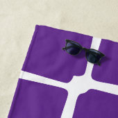 Paarse oneffen vierkanten mozaïek strandlaken (In situ)