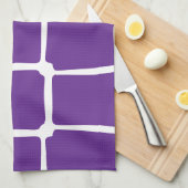 Paarse oneffen vierkanten mozaïek theedoek (Quarter Fold)