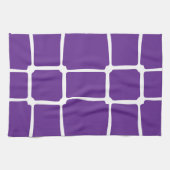 Paarse oneffen vierkanten mozaïek theedoek (Horizontaal)