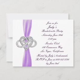 Paarse oneindige hartslag Bachelorette Kaart