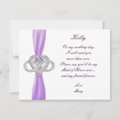 Paarse oneindigheid hart gemaakt van eerwaarde Kaa Kaart (Voorkant)