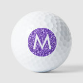 Paarse, ongekend, modern, persoonlijk Initiaal Golfballen (Voorkant)