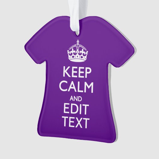 Paarse ongelukken houden kalm en Jouw tekst gemakk Ornament (voorkant)