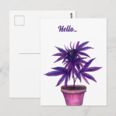 Paarse onkruid Briefkaart (Voorkant / Achterkant)