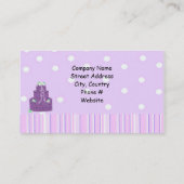 Paarse ontwerper bruiloft visitekaartje (Achterkant)