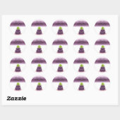 Paarse Ontwerper Cadeau Zakelijk Ronde Sticker (Vel)