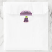 Paarse Ontwerper Cadeau Zakelijk Ronde Sticker (Tas)