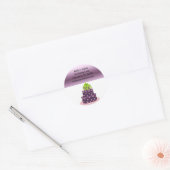 Paarse Ontwerper Cadeau Zakelijk Ronde Sticker (Envelop)