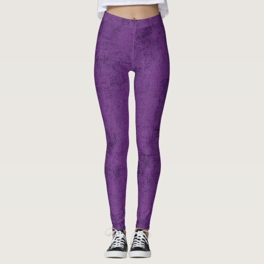Paarse ontwerper Leggings vrouwen (Voorkant)