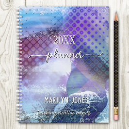 Paarse ontwerper voor leerkrachten planner