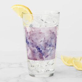 Paarse ontworpen drinkglas glas