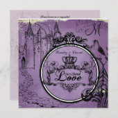 Paarse onvoorwaardelijke liefdesweddenschap uitno Kaart (Voorkant / Achterkant)
