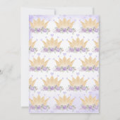 Paarse onze kleine prinses verjaardag kaart (Achterkant)