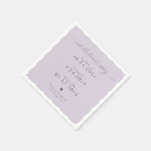 Paarse Onze Liefde Verhaal Script Hearts Wedding Servet (Hoek)