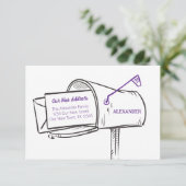 Paarse onze nieuwe adresmailbox verplaatsen (Staand voorkant)