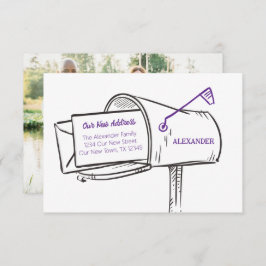 Paarse onze nieuwe adresmailbox verplaatsen