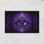 Paarse Oog Mandala Helderziend Psychisch Visitekaartje (Achterkant)
