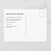 Paarse Oog Onderzoeksherinnering Briefkaart (Achterkant)