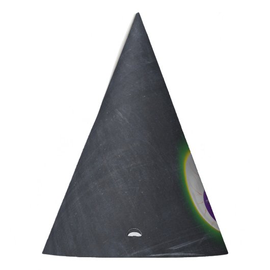 Paarse oogbal Derde oogoogoogooghoorn Feesthoedjes (Links)