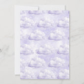 Paarse op Cloud 9 Baby shower Kaart (Achterkant)